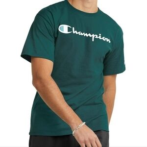 Champion Men's Script Logo Classic Jersey Graphic Tee Shirt, Size XL